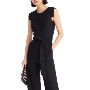 Resume jumpsuit in stretch crepe